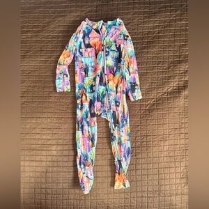 Bunny Knots | Spooky Velveteen | double zip footie 12-18m